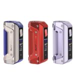 Three Vape Mod Devices in Blue Red and Lavender Arranged in a Row Showing Metal Panels and Screens on the Side geekvape - Australia E-cigarette Store