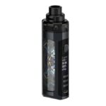Black Vape Mod electronic Cigarette with a Glass Tank and Side Display Standing Upright - Australia E-cigarette Store
