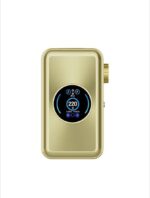Gold Rectangular Portable Power Bank with a Round Digital Display Showing 220 W on a White Background - Australia E-cigarette Store