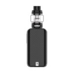 Portable Vape Device with a Black Carbon-fiber Panel Silver Frame and Clear Refillable Tank on Top - Australia E-cigarette Store