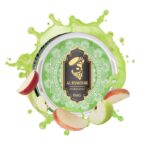 Alibarbar Double Apple Product Label with a Green Mandala Design and Apple Slices Around the Lid - Australia E-cigarette Store