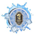 Product Image of Alibarbar Freezing Ice 6mg Can with a Blue Circular Label and Ornate Pattern Surrounded by Ice Cubes and Splashes - Australia E-cigarette Store