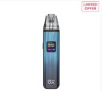 Blue Gradient Pod Vape with Digital Display and Mouthpiece at Top Brand Logo at Base limited Offer Badge in Corner - Australia E-cigarette Store