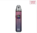 Sleek Vape Pod in Purple-to-blue Gradient with Clear Mouthpiece and Small Digital Display limited Offer Badge in the Corner - Australia E-cigarette Store