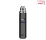 Compact Black Pod Vape with a Clear Rounded Mouthpiece and Digital Display on the Front Plus a limited Offer Badge in the Corner - Australia E-cigarette Store