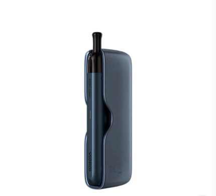 Blue Voopoo Pod Vape with Black Mouthpiece Inside a Blue Protective Shell Against a White Background informative Product Image - Australia E-cigarette Store