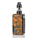 Voopoo Vape Mod with a Marbled Orange and Blue Resin Panel and a Tall Silver Tank on Top - Australia E-cigarette Store