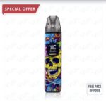 Vape Pod Device with Colorful Skull Design and a Black Mouthpiece Showcased As a Special Offer - Australia E-cigarette Store