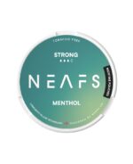 Circular Tin of Neafs Nicotine Pouches Menthol Flavor Strong Strength Tobacco-free Label on a Teal Gradient Lid - Australia E-cigarette Store