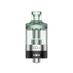 Green Translucent Vape Tank with a Metal Base and Threaded Connector for a Mod Showing Go Z Branding on the Base - Australia E-cigarette Store