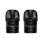 Two Black Vape Pods Shown Side by Side Each with an Open Top and open Label One is 06Ω and the Other 03Ω - Australia E-cigarette Store