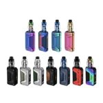 Row of Four Rainbow-colored Vape Mods with Tanks on Top - Australia E-cigarette Store