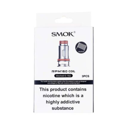 Smok Rpm160 Mesh 015Ω Coil Pack 3 Pcs with Nicotine Warning Label on the Front - Australia E-cigarette Store