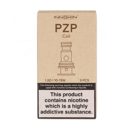 Innokin Pzp Coil Box with Coil Diagram Shows 12Ω 1013w 3 Pcs and a Nicotine Warning Label - Australia E-cigarette Store
