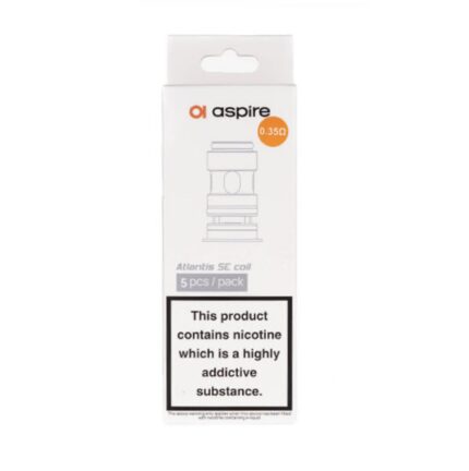 Aspire Atlantis Se Coil Box 035Ω 5 Coils Per Pack Nicotine Addiction Warning - Australia E-cigarette Store