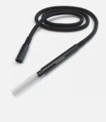 Black Pen-like Handheld Tool with a Transparent Glass Tip and a Coiled Cable Attached - Australia E-cigarette Store