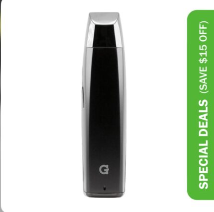 Sleek Black and Silver Vape Pen Facing Forward with a Silver Top and a Green Promo Badge on the Right Reading Special Deals - Australia E-cigarette Store