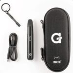 Vape Pen Kit with Usb Charger Mouthpiece and Black Carrying Case Labeled g Pen Micro+ on a White Background - Australia E-cigarette Store