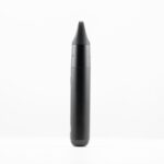 Black Vape Pen Standing Upright on a White Background with a Conical Mouthpiece at the Top - Australia E-cigarette Store