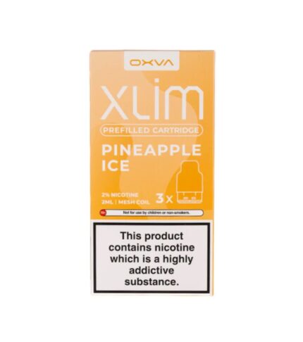 Orange Xlim Pref-filled Cartridge Packaging for Pineapple Ice Nicotine Product with Warning Label on Bottom - Australia E-cigarette Store
