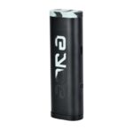Black Cylindrical Vapemod Device Standing Upright with a Cut-out Usb-c Port on the Side and a Silver Lid on Top Brand Text Running Vertically Along Its Body - Australia E-cigarette Store