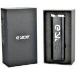 Black Cylindrical Device with a Silver Edge Logo Nestled in Foam Inside an Open Black Box a Matching Closed Box Sits Beside It - Australia E-cigarette Store