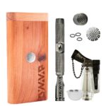 Dynavap Vapcap Kit Wooden Storage Box Metal Vaporizer Detachable Mouthpiece Screens O-rings and a Small White Cap - Australia E-cigarette Store