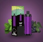 Purple Crown Bar Vape with Grape Mint 8000 Box Mint Leaves and Grapes in the Background - Australia E-cigarette Store