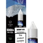 Berry Ice Nicotine Salt E-liquid Box and Dropper Bottle by Al Fakher 10 Ml 10 Mg Featuring Blue Gradient Packaging and Bold Warning Label - Australia E-cigarette Store