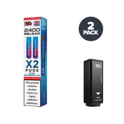 Blue Raspberry Ice IVG 2400 Reload 2 in 1 Prefilled Pods