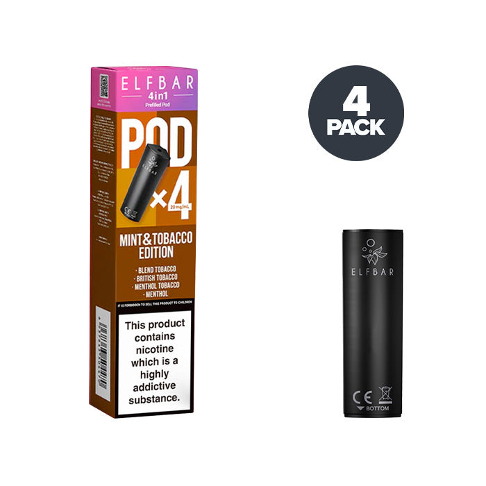 Mint Tobacco Edition Elf Bar 4 in 1 Prefilled Pods - Australia E-cigarette Store Mint Tobacco Edition Elf Bar 4 in 1 Prefilled Pods - Australia E-cigarette Store