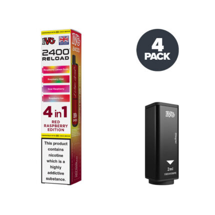 Red Raspberry Edition Ivg 2400 Reload 4 in 1 Prefilled Pods - Australia E-cigarette Store