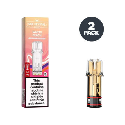 White Peach Ske Crystal Plus Pre-filled Pods - Australia E-cigarette Store