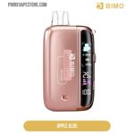 Rose Gold Bimo Vape Pod with a Tall Vertical Touchscreen Displaying Power Info Flavor Apple Aloe 4000 Puffs prim Evapestore Branding - Australia E-cigarette Store