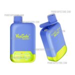 Blue Vapsolo Twins Vape Pod with Lime-green Base Shown from Front and Side with Flip-top Lid Open two Views - Australia E-cigarette Store