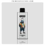 Groo Slim Vape Pen with a Cartoon Rhinoceros Wearing a Yellow Jacket Flavor Strawberry Kiwi product Display - Australia E-cigarette Store