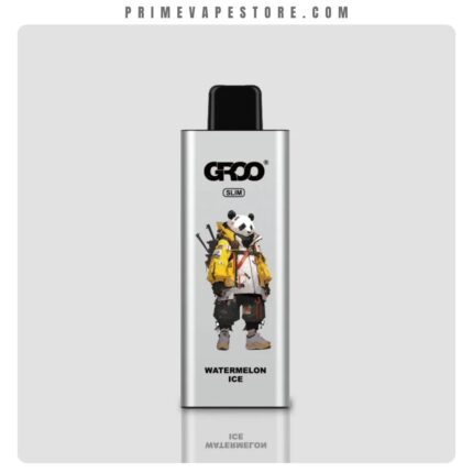 Slim Silver Vape Device with a Panda Graphic Jacketed Panda Illustration Flavor Watermelon Ice - Australia E-cigarette Store