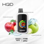 Vape Device Centered Between Red and Green Apples with a Water Splash Labeled 20000 Puffs - Australia E-cigarette Store