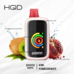 Vaping Device with Pink Body and Red Mouthpiece Surrounded by Kiwifruit and Pomegranate Labeling 20000 Puffs and Kiwi Pomegranate Flavor - Australia E-cigarette Store