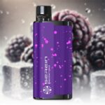Close-up of a Purple Bottle with a Black Cap and Pink Speckled Pattern Set Against a Blurred Background - Australia E-cigarette Store