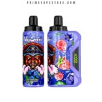 Vape Kit with Two Blue-purple Bottles Labeled Vapsolo blueberry Raspberry and a Purple Handheld Mod Showing 180w - Australia E-cigarette Store
