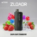 Zloadr Vape Device Upright with Strawberries Ice and Colorful Lollipops Flavor is Chupa Chup Strawberry - Australia E-cigarette Store