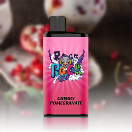 Pink E-liquid Bottle with a Black Mouthpiece Featuring a Colorful Graffiti-style Mascot and the Flavor Name cherry Pomegranate on the Label - Australia E-cigarette Store