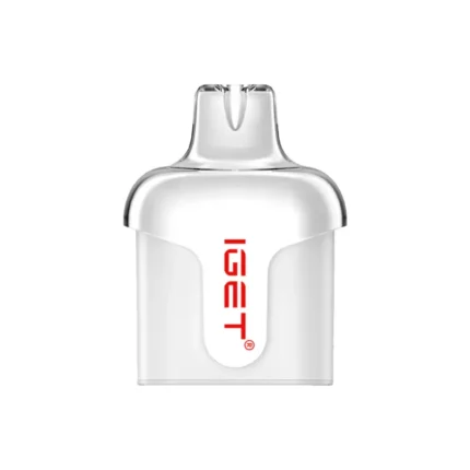 White Refillable Vape Pod with Red Logo on a White Body - Australia E-cigarette Store