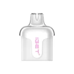 White Vape Pod with a Clear Mouthpiece and a Pink Vertical Iget Logo on the Front - Australia E-cigarette Store